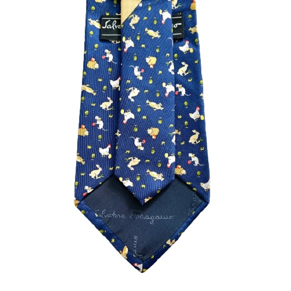 Salvatore Ferragamo Animal Bunny chicken Hedgehog Men’s Neck Tie - Picture 4 of 7